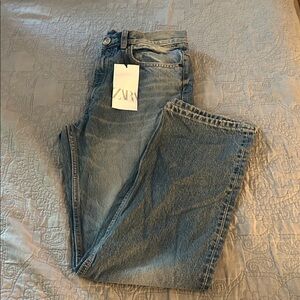 Zara | High Rise Straight Leg Jeans